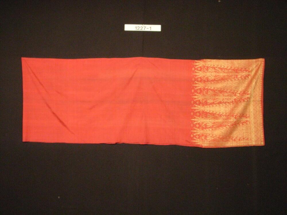 Red silk scarf