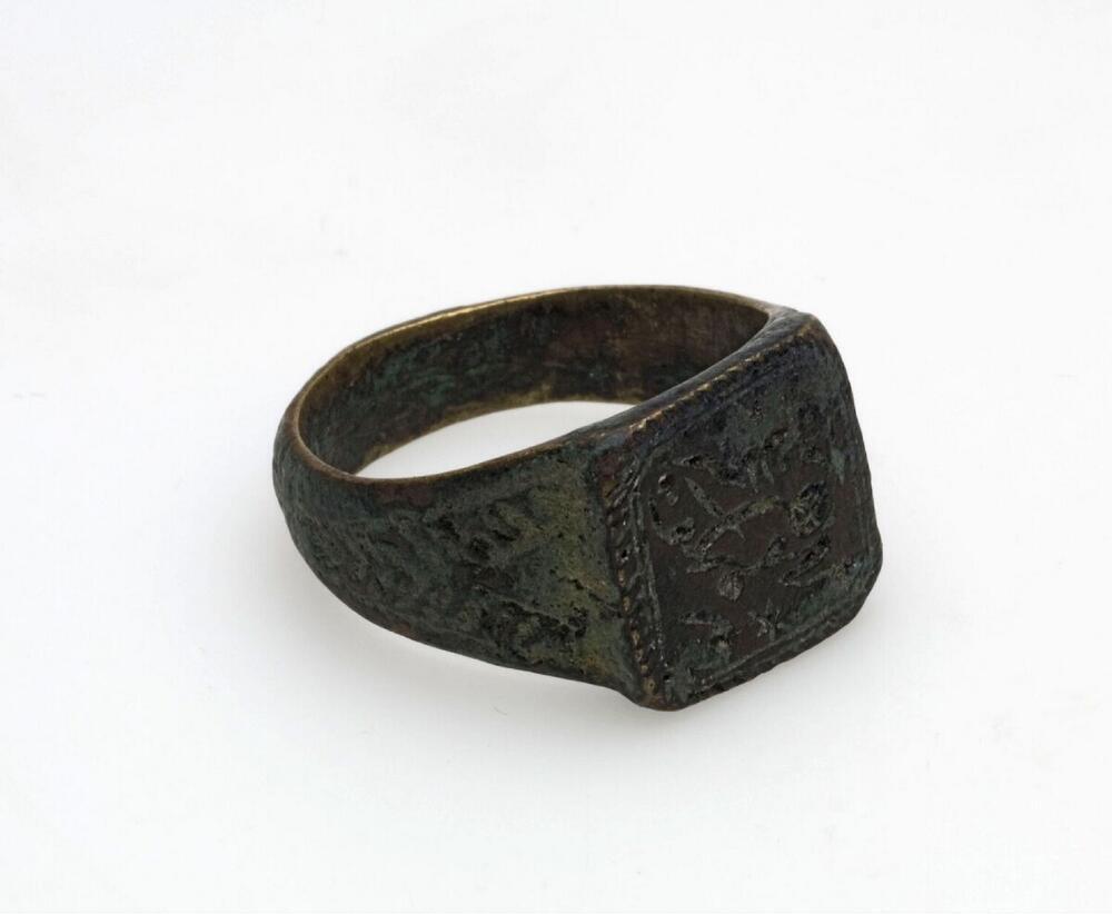 Bronzen zegelring