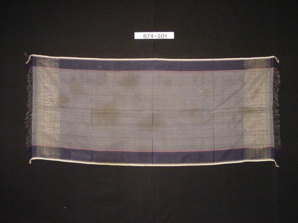 Zijden heupdoek met zilverdraadweefsel