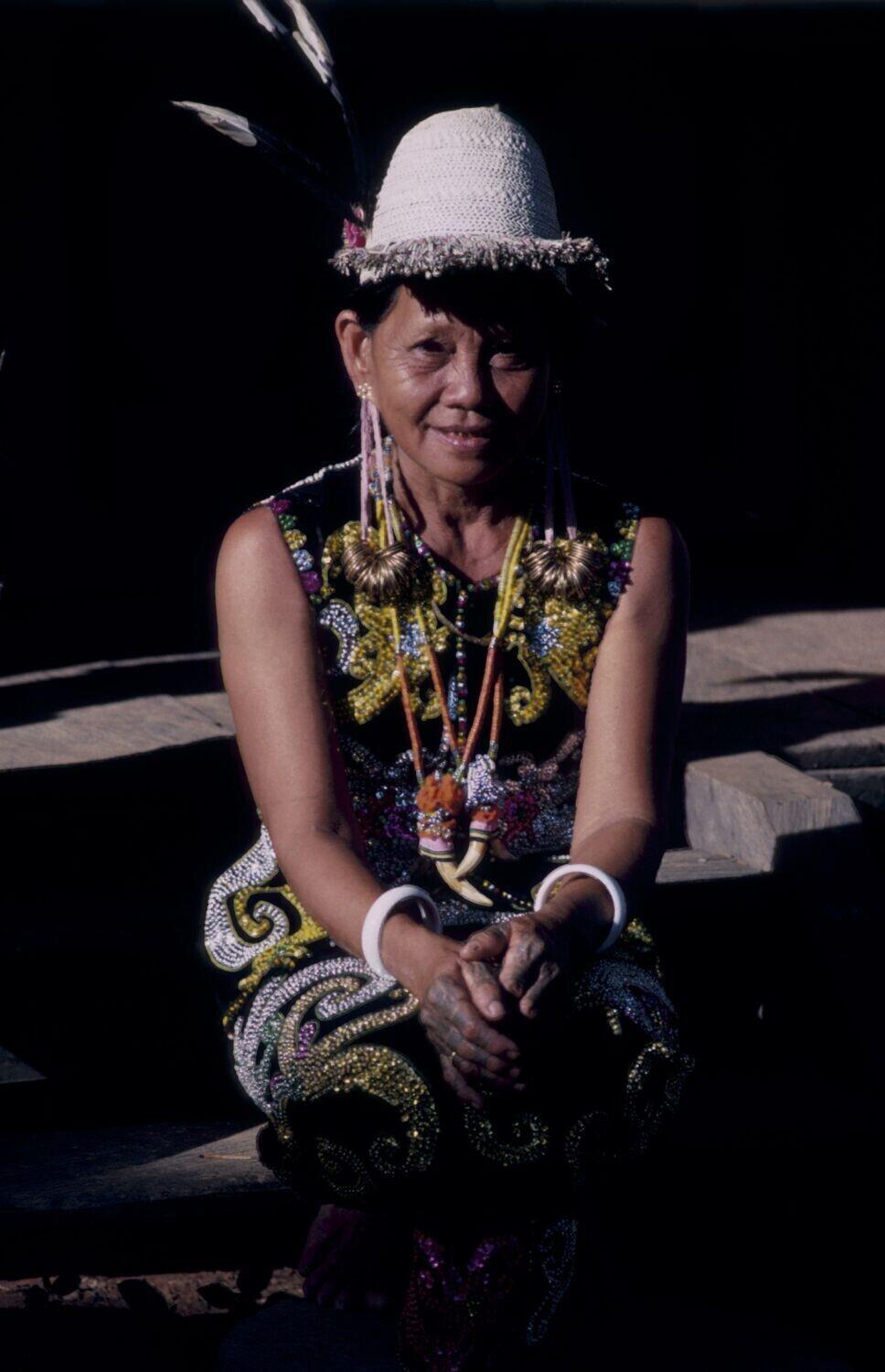 Portrait of a Kayan Dayak woman