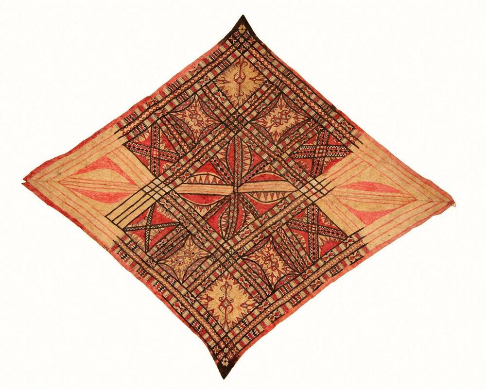 Painted barkcloth headcloth