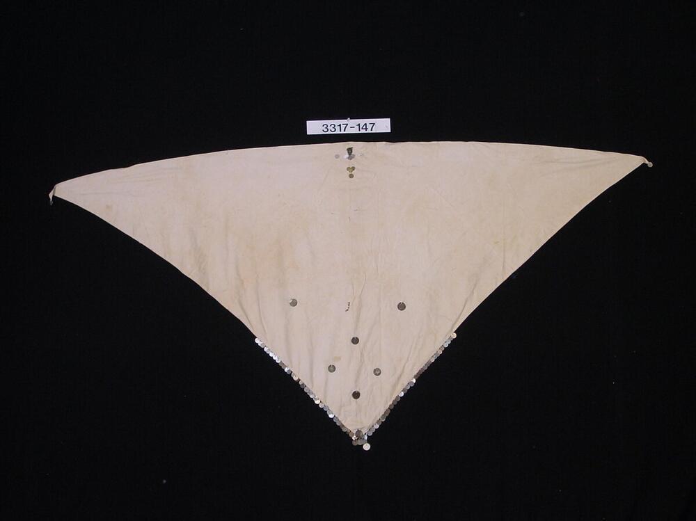 Driekantige katoenen hoofddoek met muntenversiering