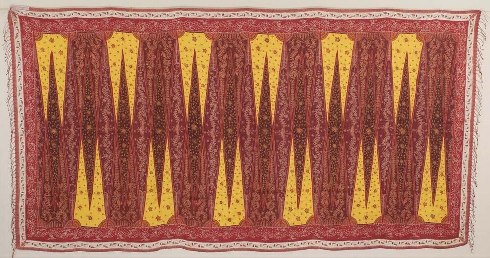 Gebatikte heup- of schouderdoek