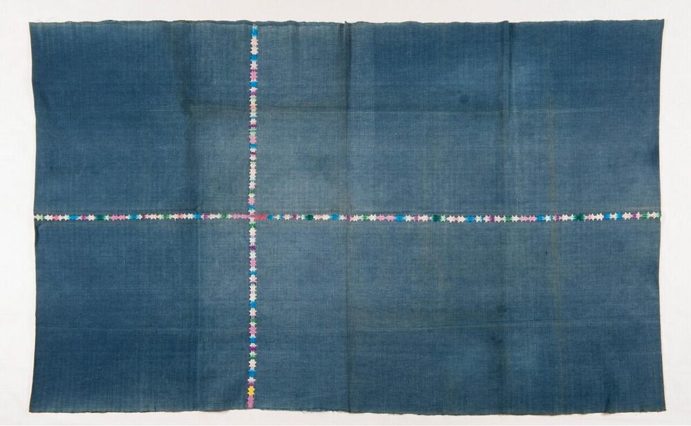 Blauwe wikkelrok