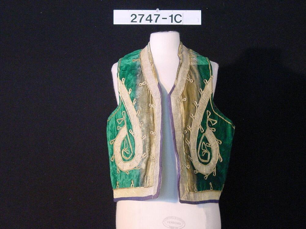 Velvet cardigan with gold braid