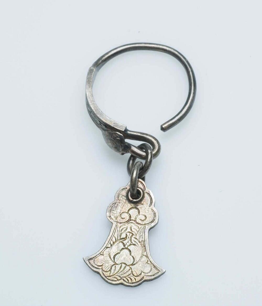 Een paar zilveren oorsieraden