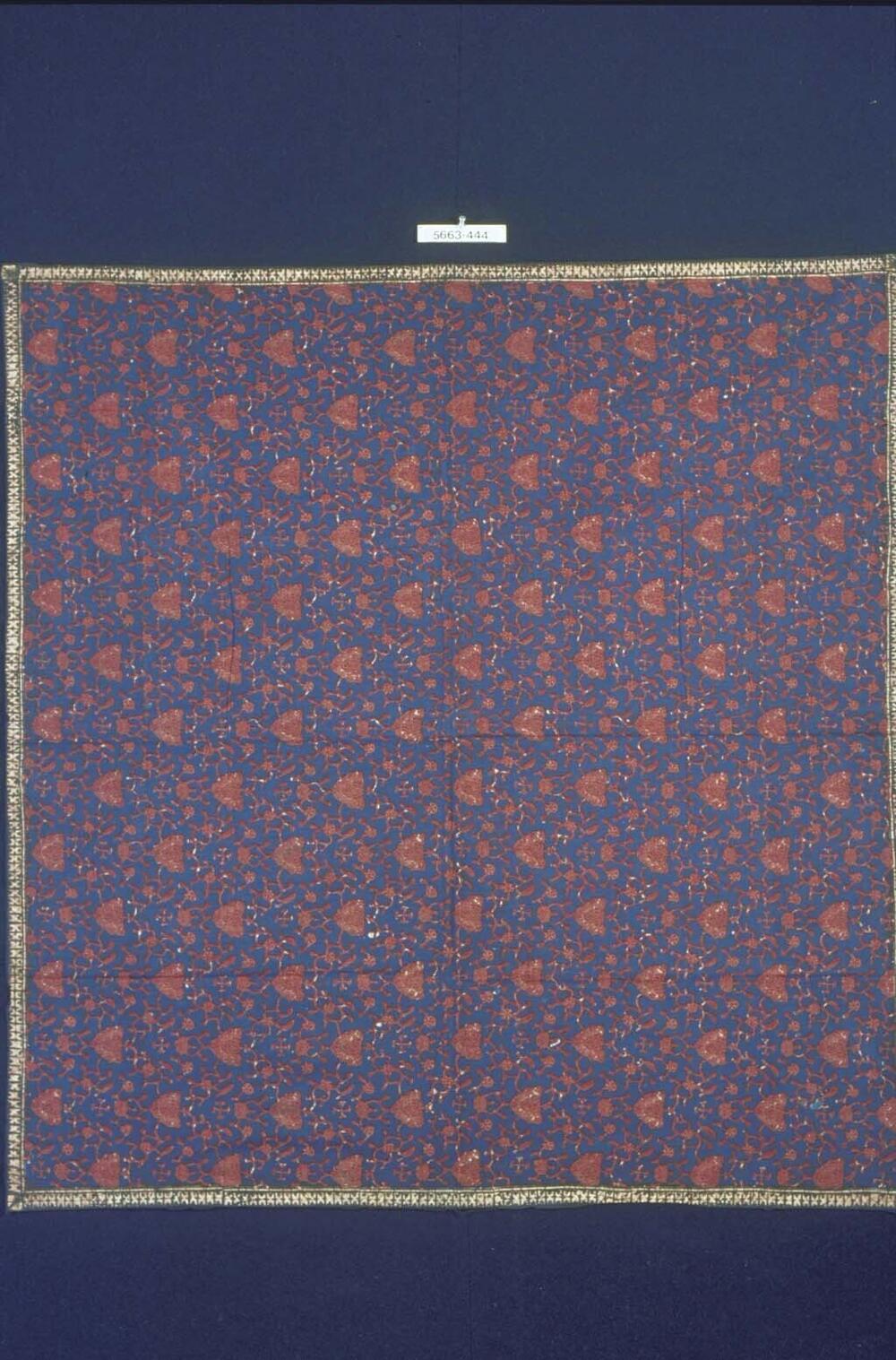 Katoenen hoofddoek voor man met zich repeterende florale motieven