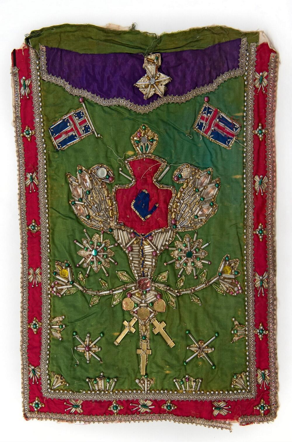 Stuk textiel, gebruikt bij poppenspel
