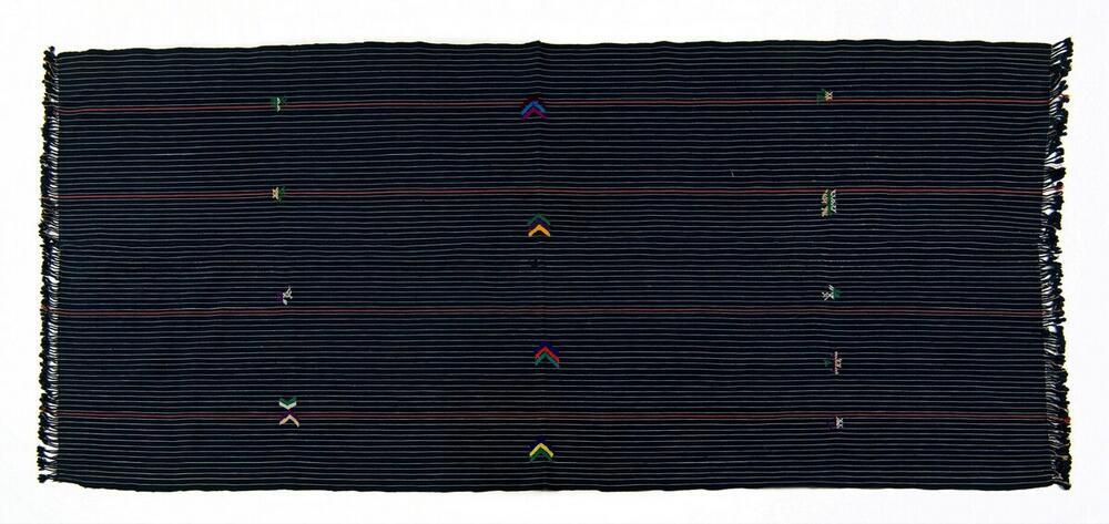 Gestreepte donkerblauwe omslagdoek