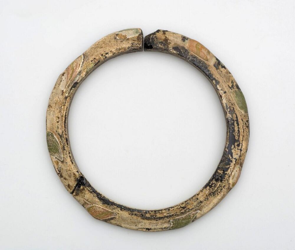 Zwart glazen armband