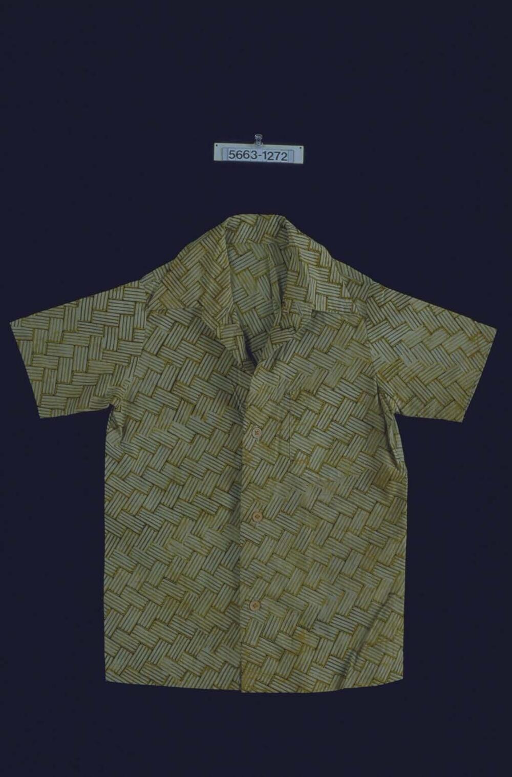 Katoenen kinderblouse met geometrisch vlechtmotief