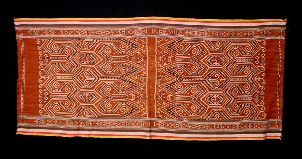 Katoenen doek met patroon in schering ikat