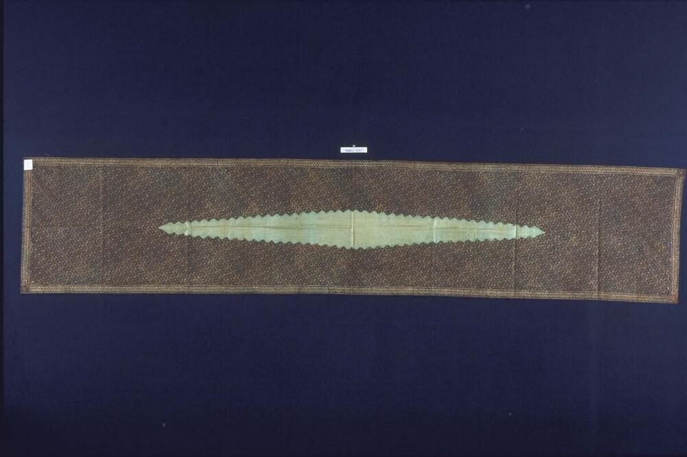 Katoenen borstdoek met grote ruit en geometrisch patroon