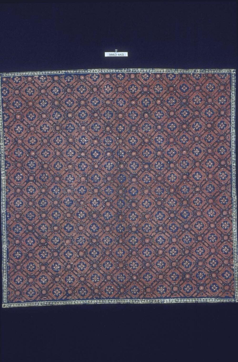 Katoenen hoofddoek voor man met geometrische motieven