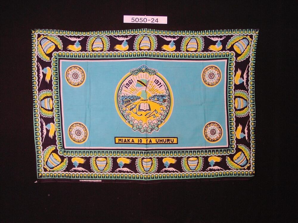 Katoenen wikkeldoek ter gelegenheid van 10 jaar onafhankelijkheid