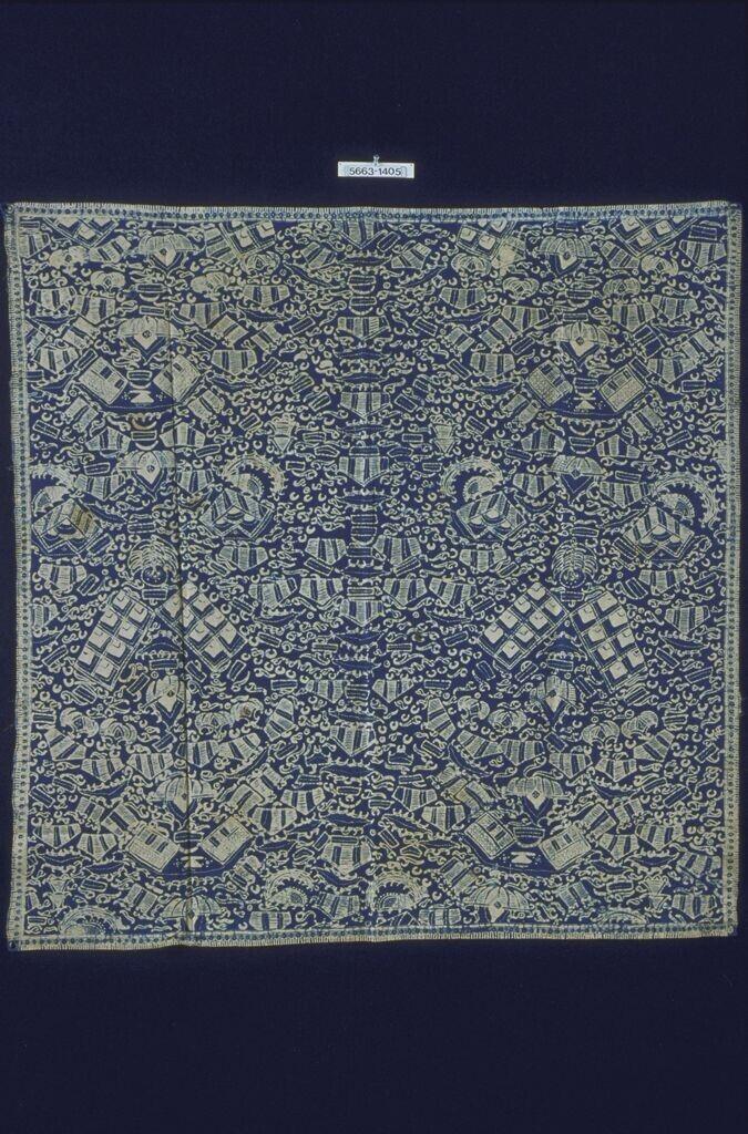 Katoenen hoofddoek voor man met symbolen die refereren aan de Javaanse wereldorde
