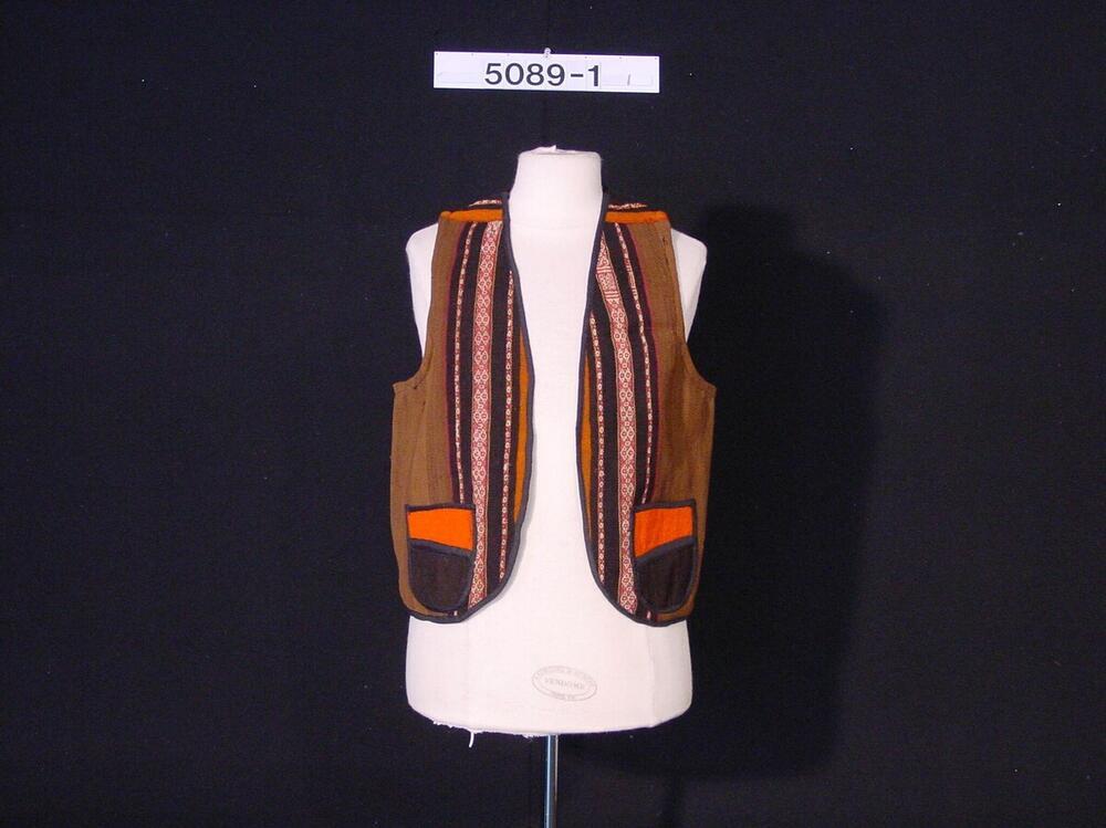 Katoenen gilet met wolversiering voor mannen
