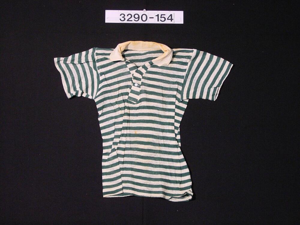 Gestreept tricot jongenshemd