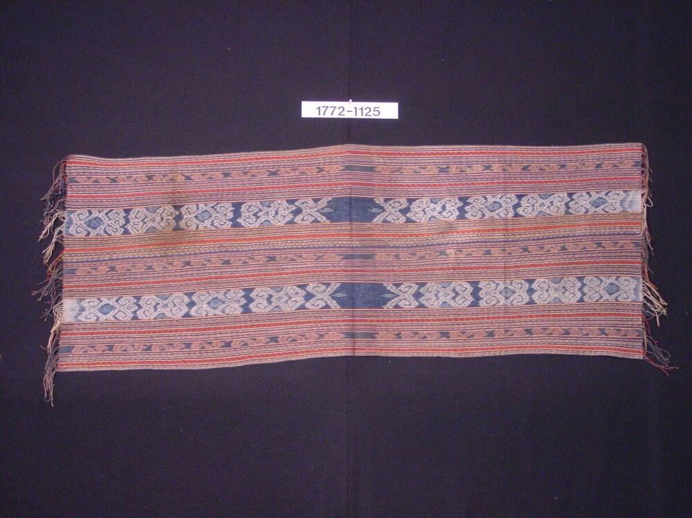 Katoenen schouderdoek met banen in scheringikat