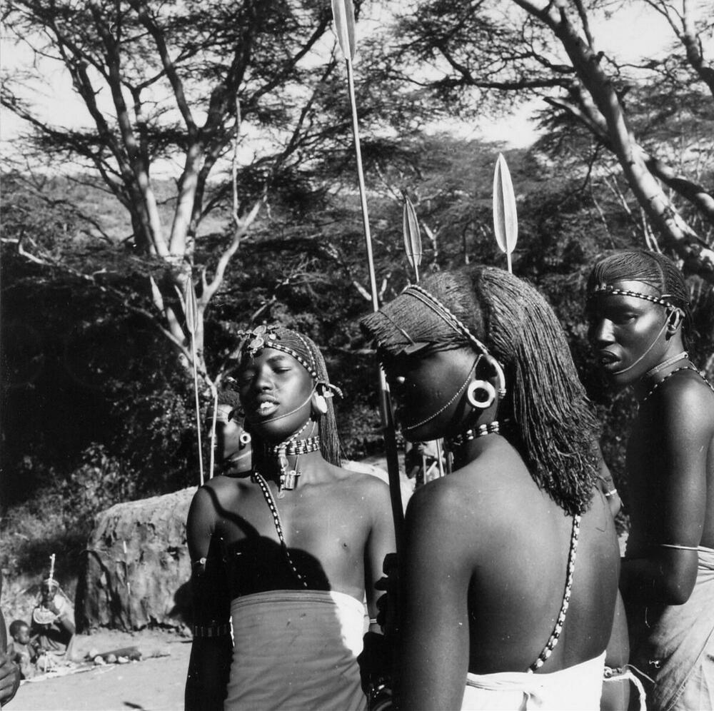 Samburu krijgers op de Mayer's Farm nabij het Navaisha meer