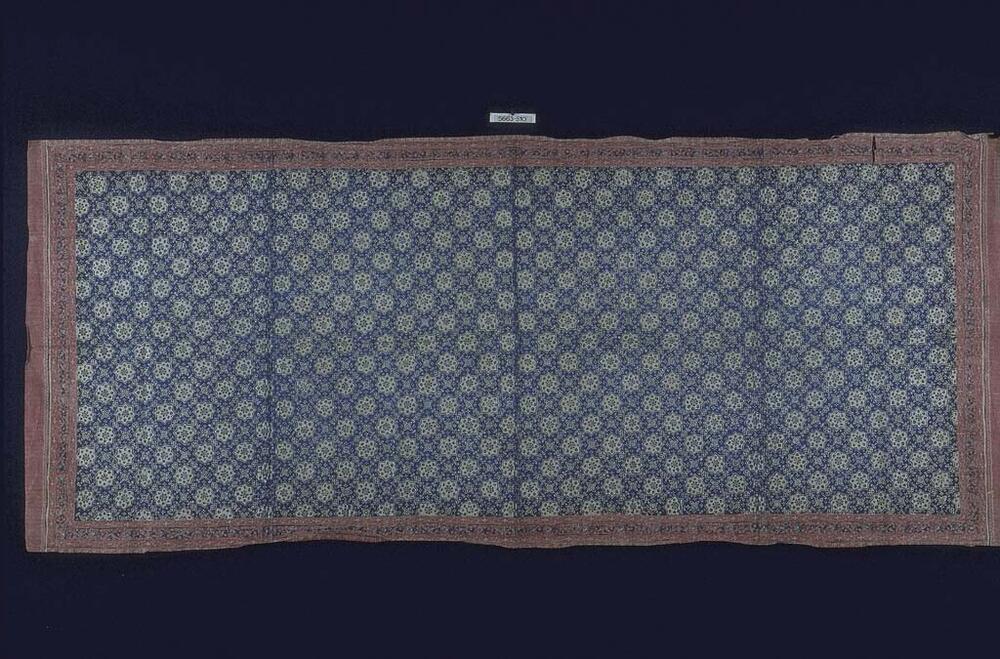 Katoenen schouderdoek met geometrisch patroon