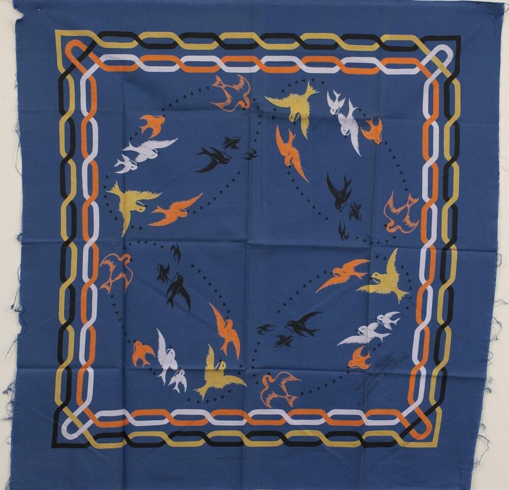 Katoenen hoofddoek met vogels