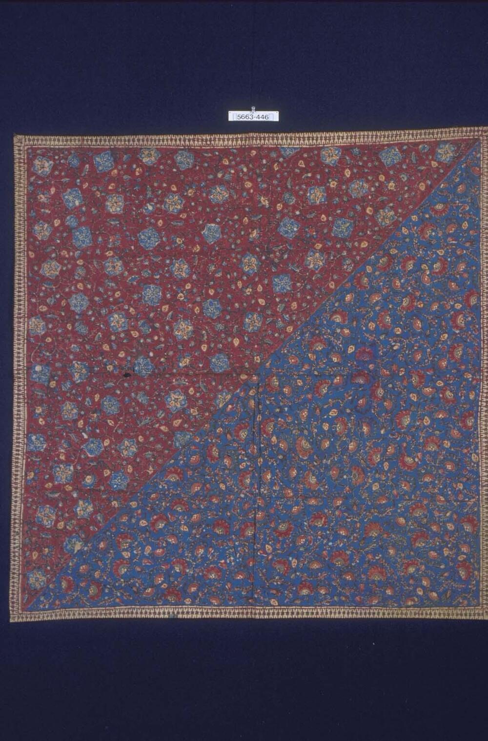 Katoenen hoofddoek voor man met florale motieven