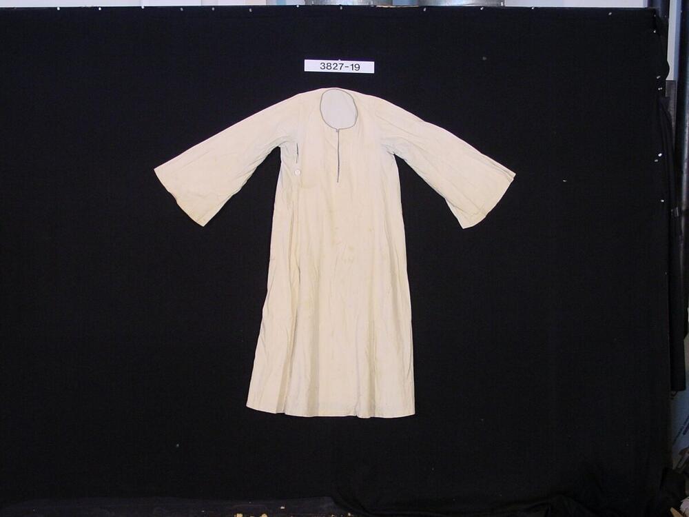 Wit katoenen mannenoverkleed