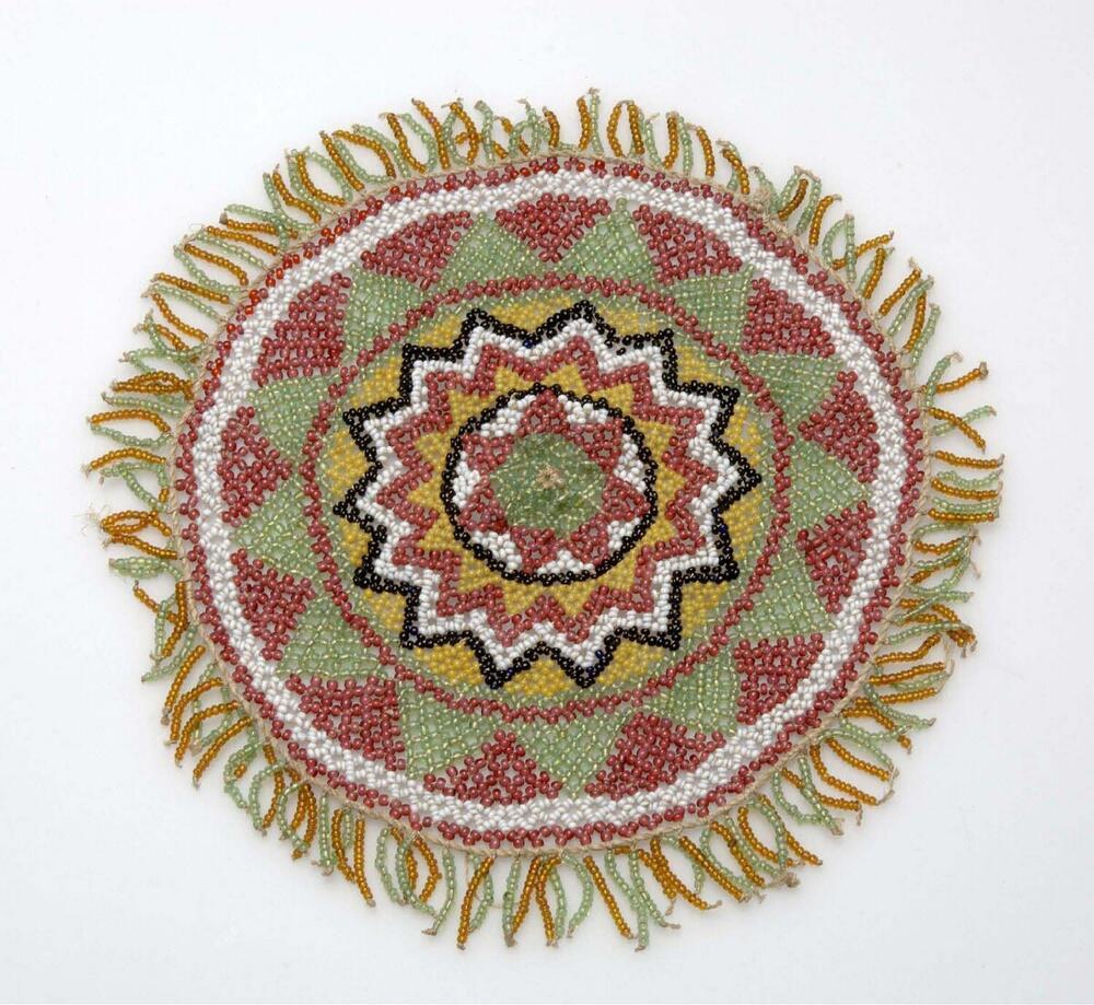 Hat decoration made from beads