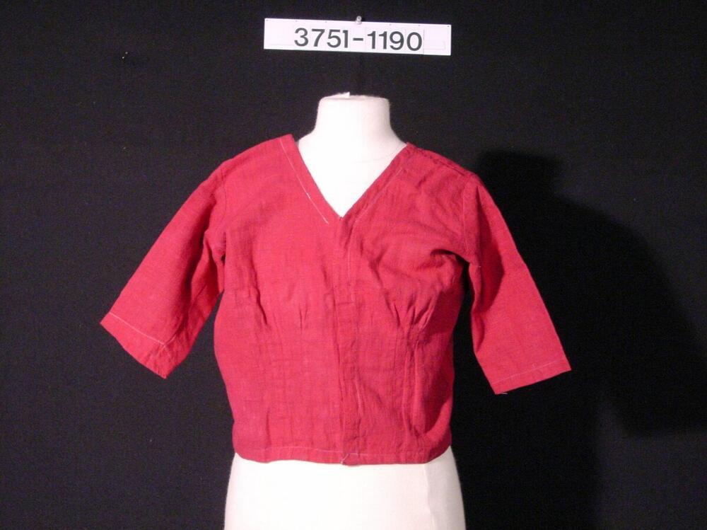 Blouse van rode katoen