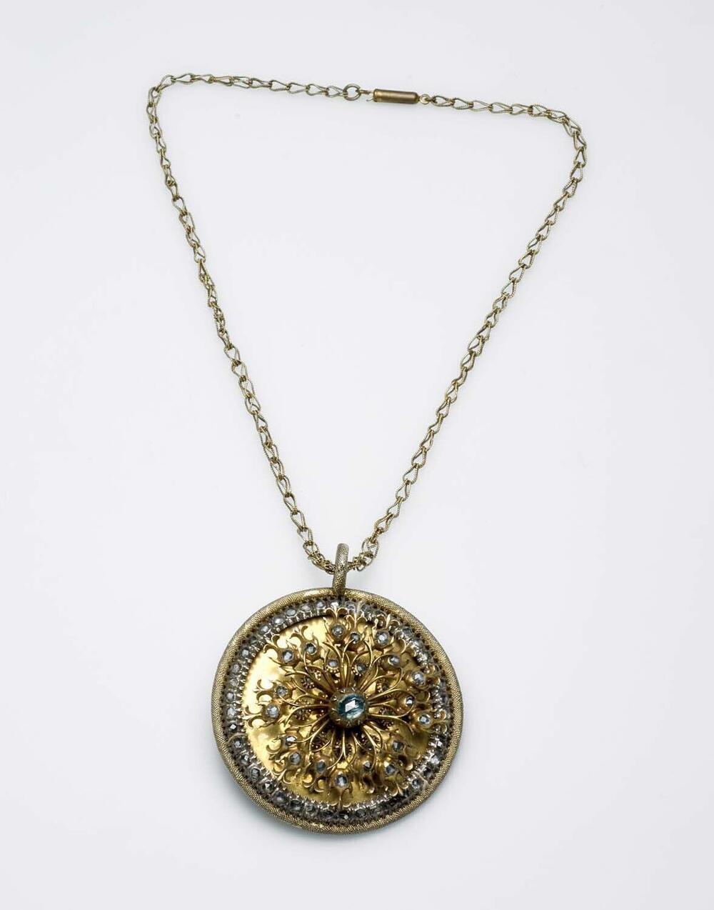 Verguld zilveren halssieraad met ketting