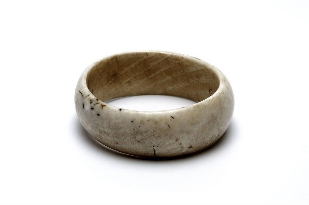 Bovenarmband van schelp met gewelfde buitenkant
