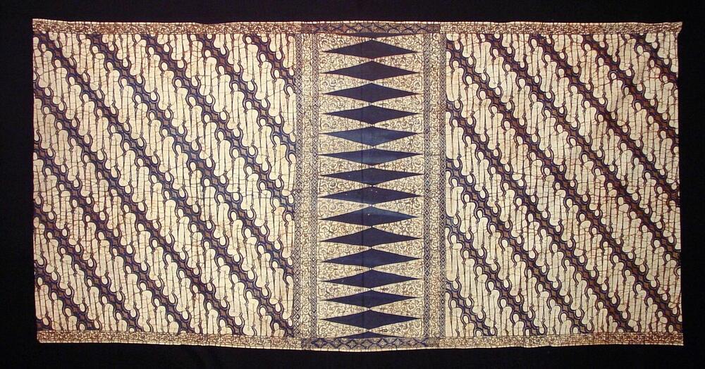 Katoenen heupdoek, versierd met het parang-rusak-baronmotief