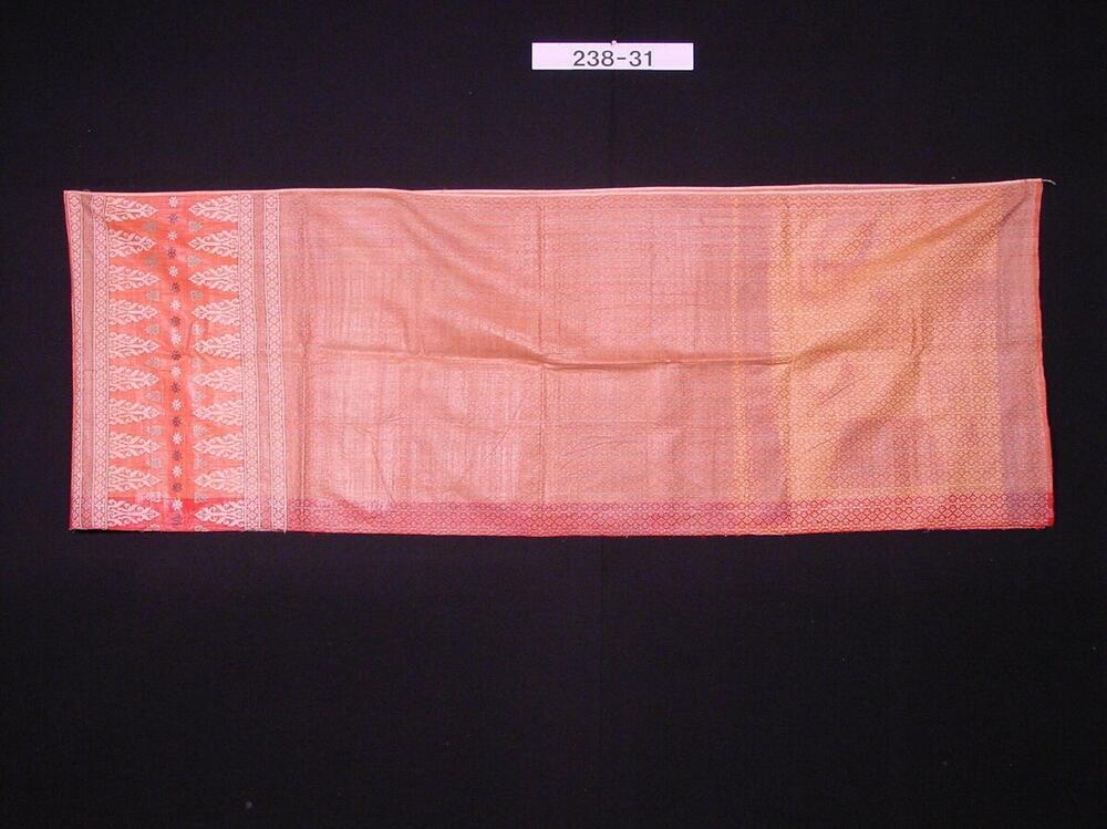 Geglansde katoenen kokerrok met geometrisch bloempatroon