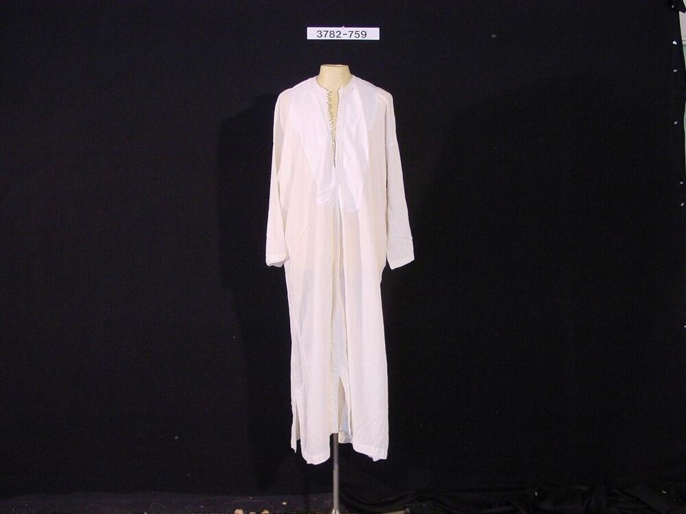 Witte mannenoverkleed van katoen