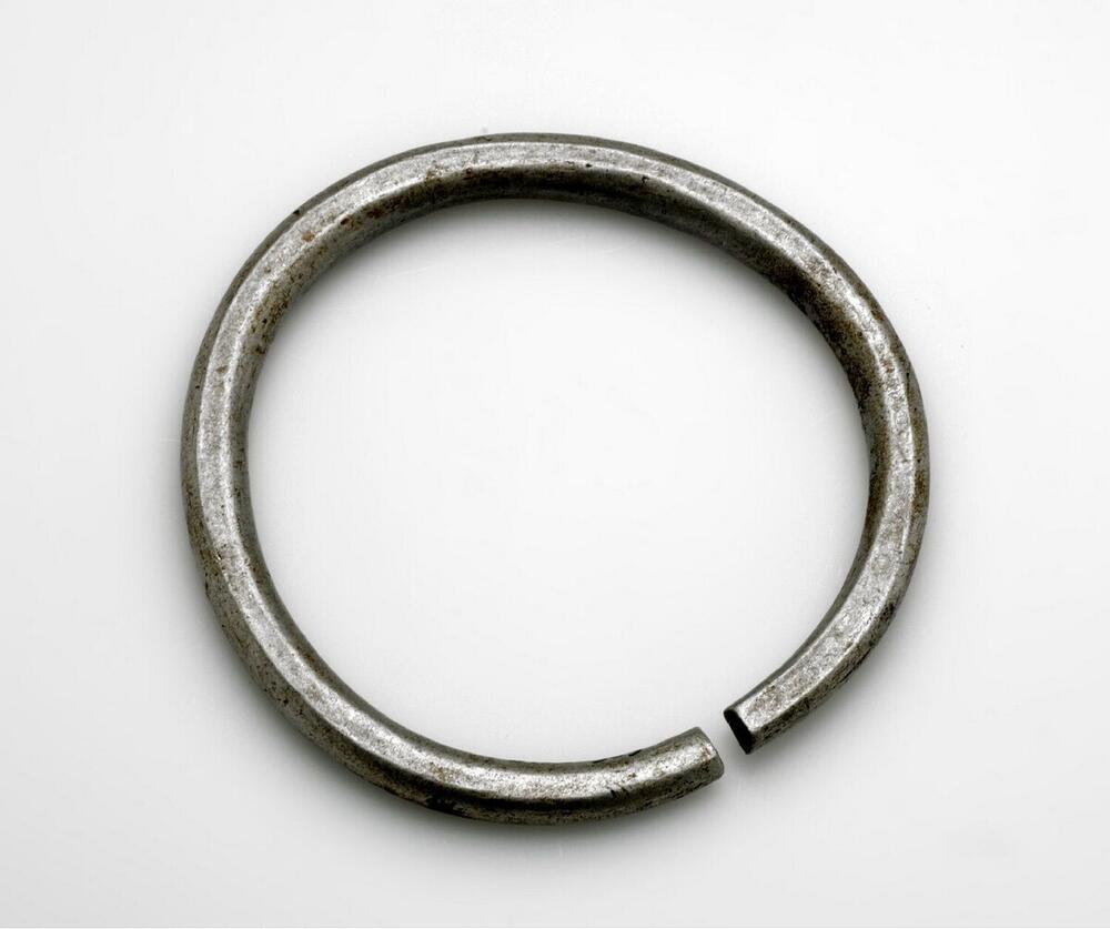 Aluminium open armband, rond