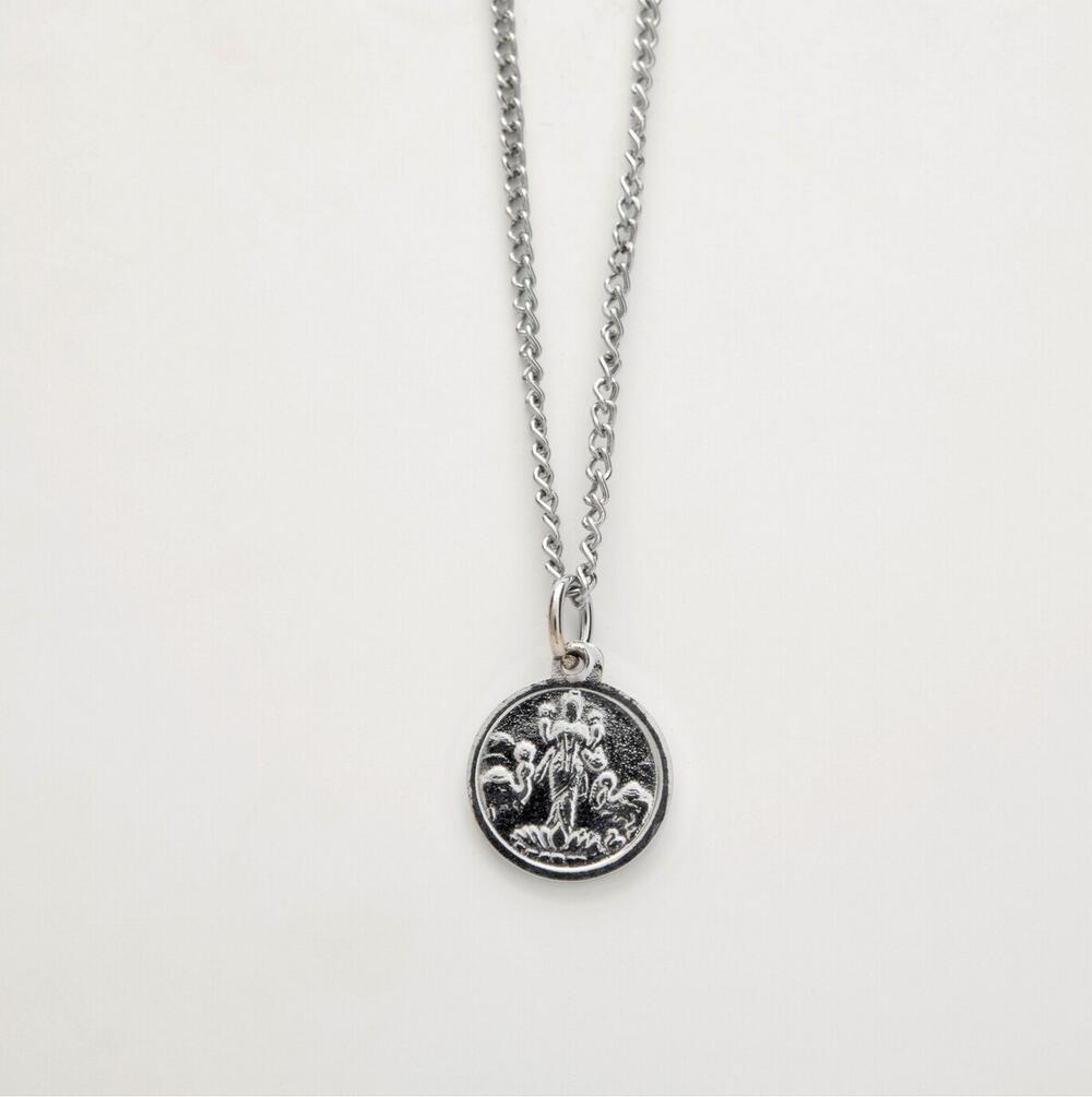 Ketting met hanger met religieuze afbeelding