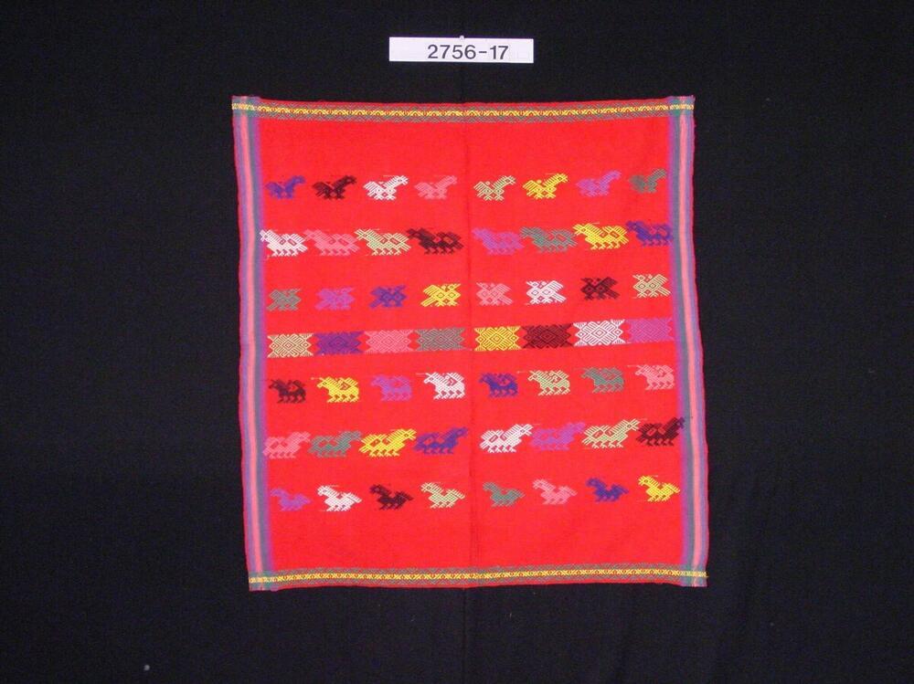 Red cotton headscarf