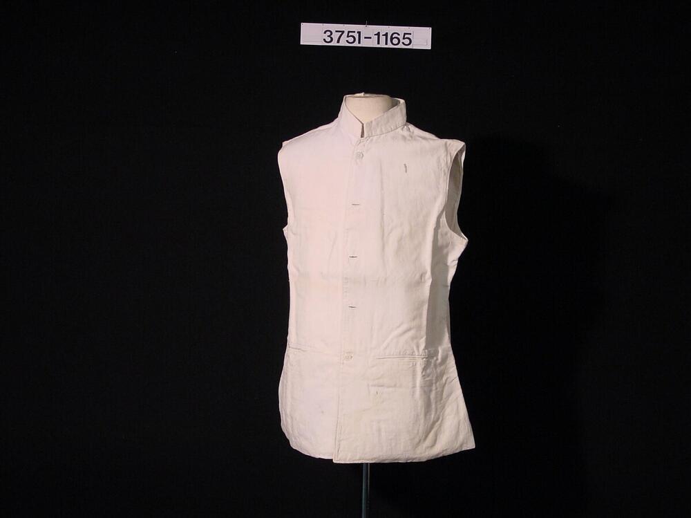 Vest van witte katoen