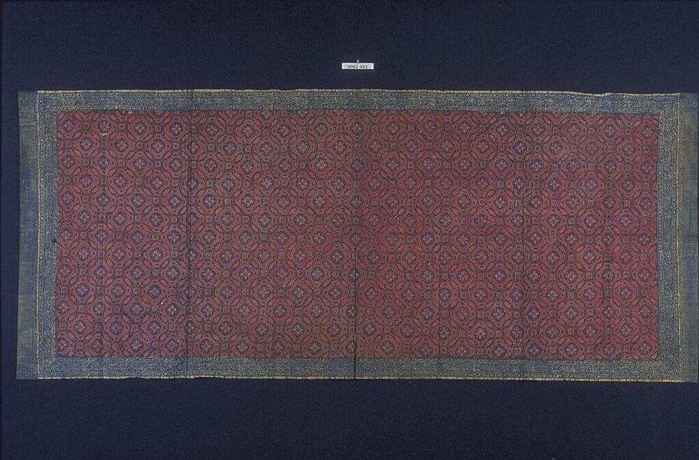 Katoenen schouder- en hoofddoek met geometrische patronen