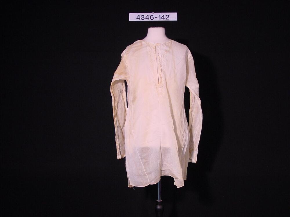 Mannenshirt van gaasachtig wit katoen