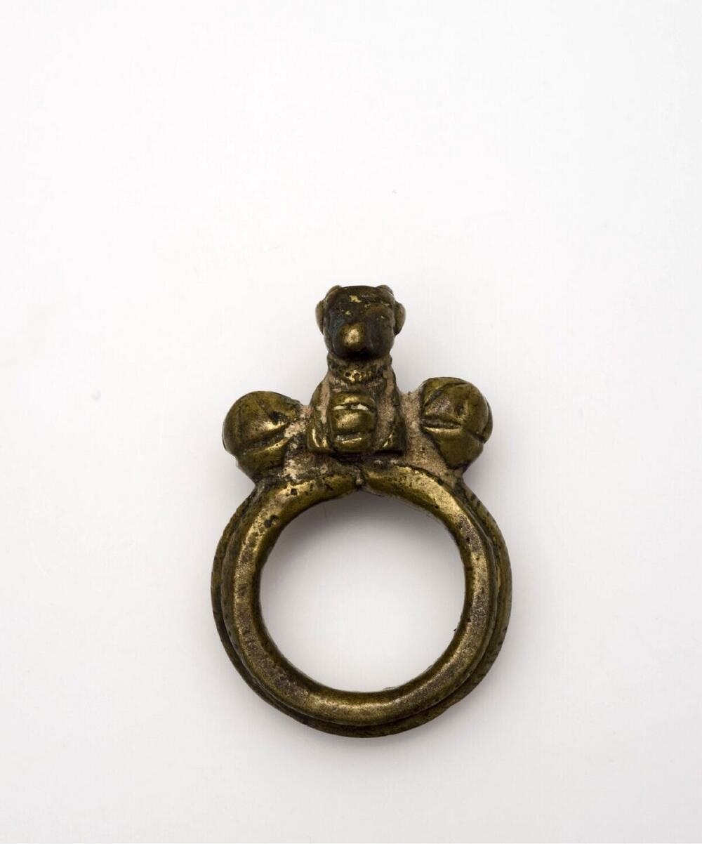 Geelkoperen ring voor mannen