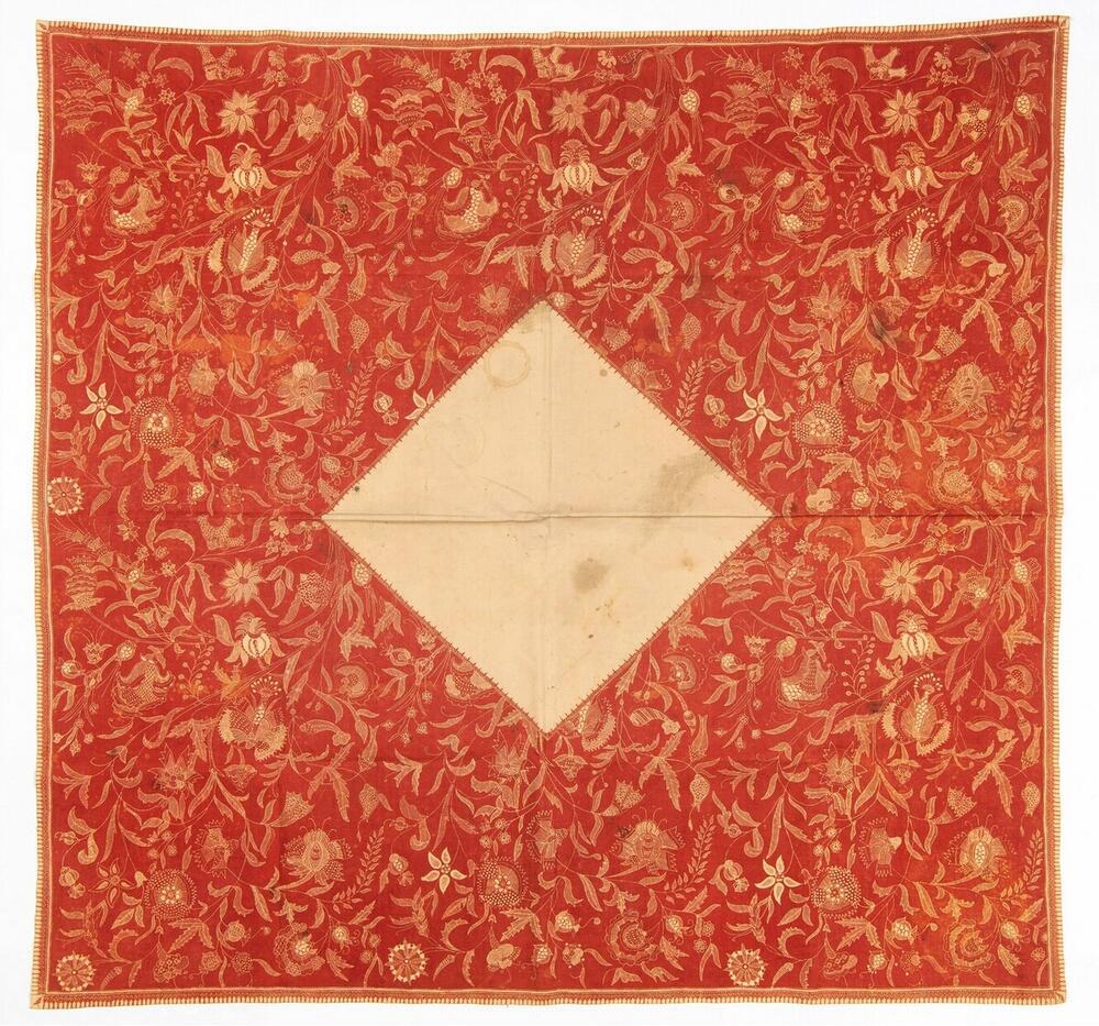 Hoofddoek van batik op katoen