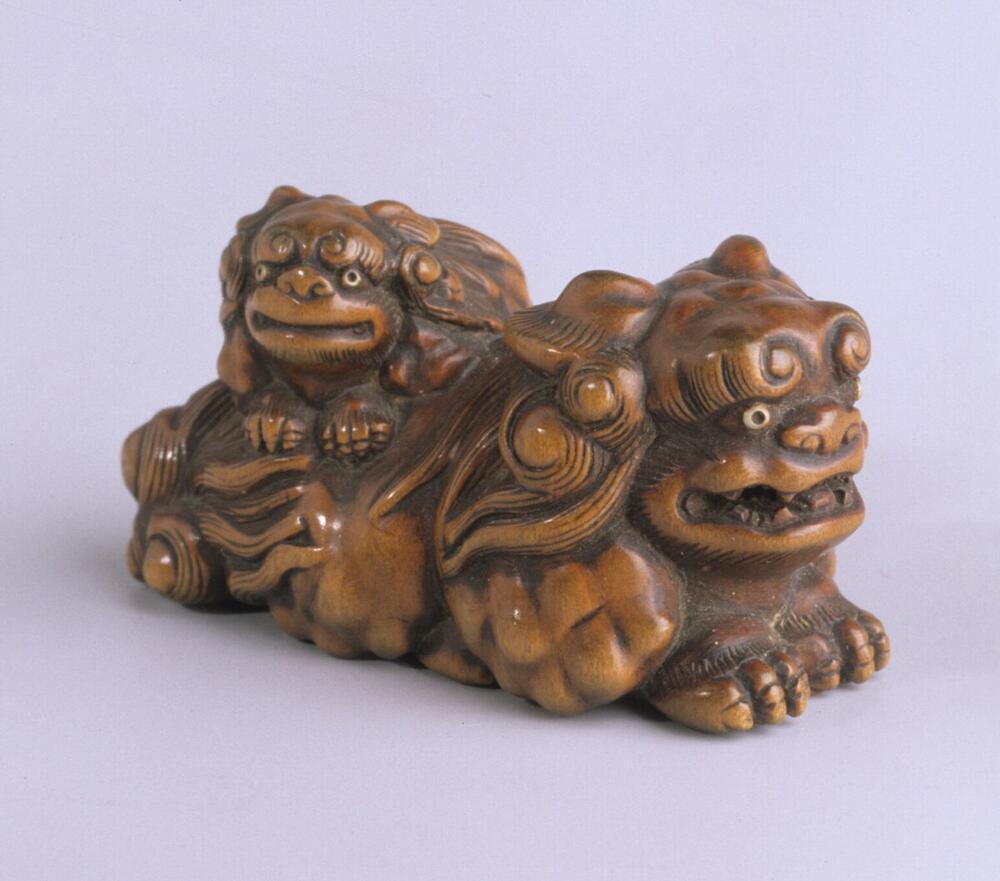 Netsuke: a shishi lion