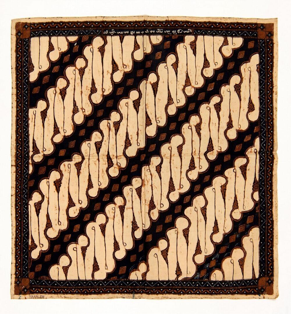 Zakdoek met parang rusak putra patroon