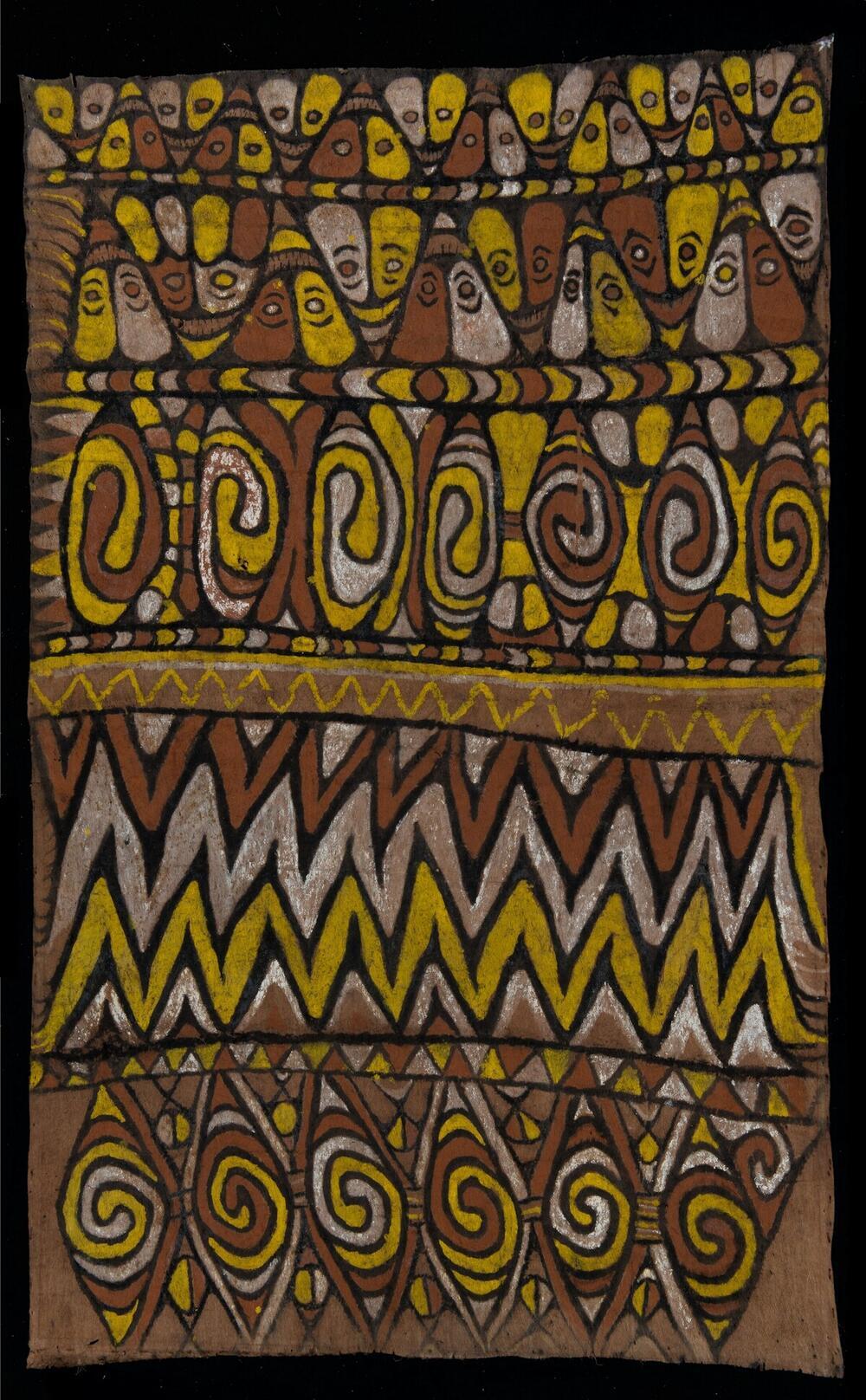 Painted barkcloth