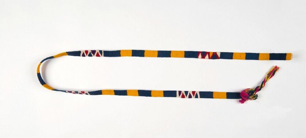 Blauw-gele haarband