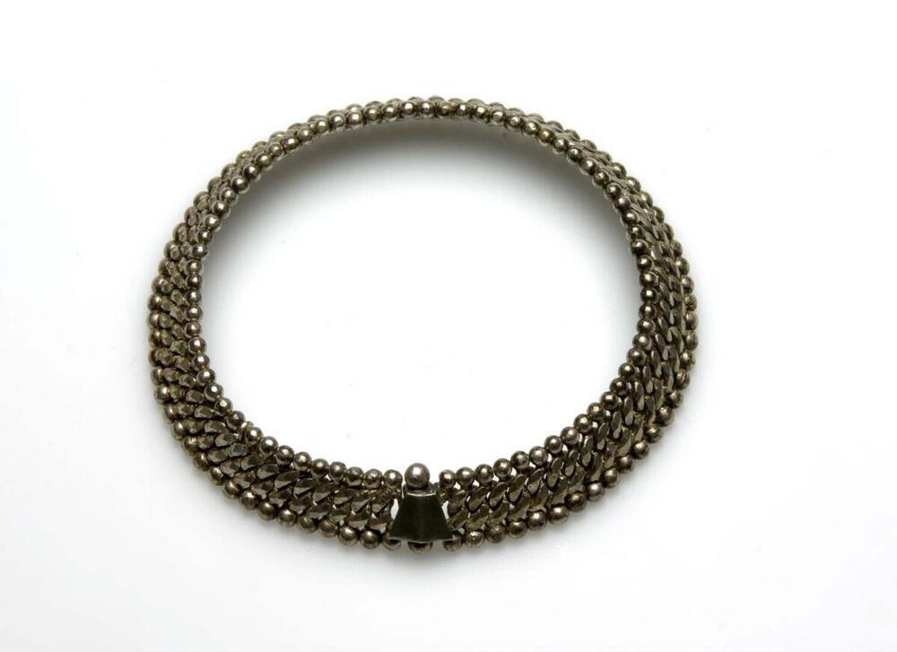 Brede zilveren schakelarmband