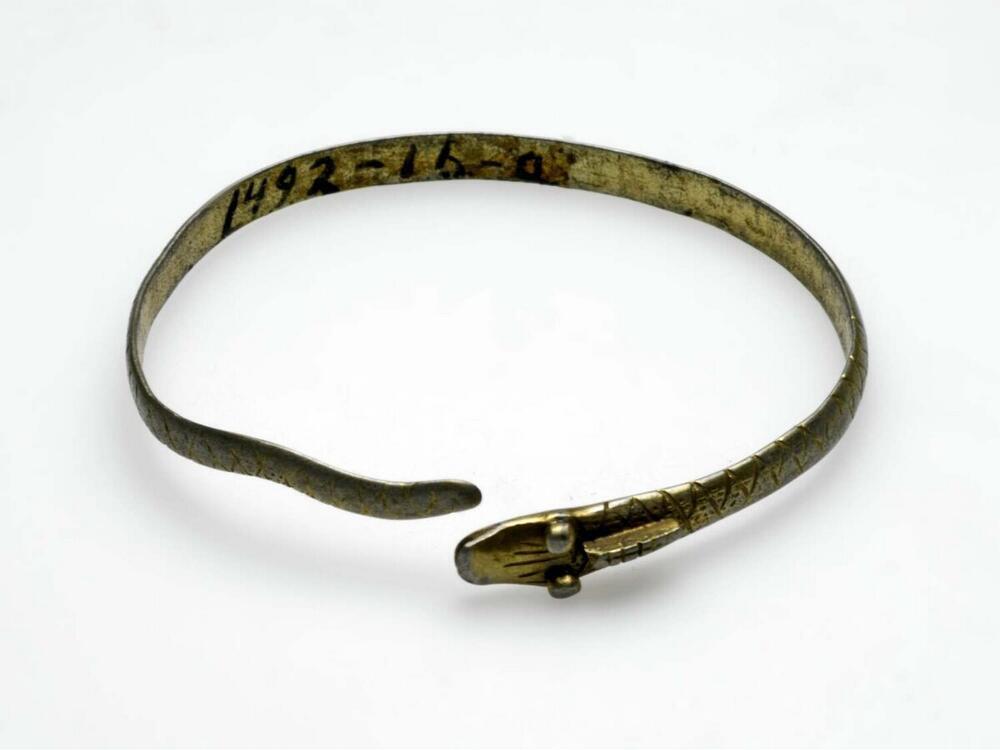 Zilver vergulde armband in vorm van een slang