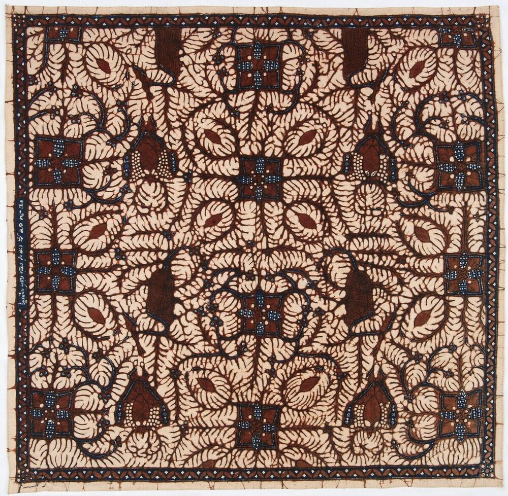 Batikpatroon met floraal patroon